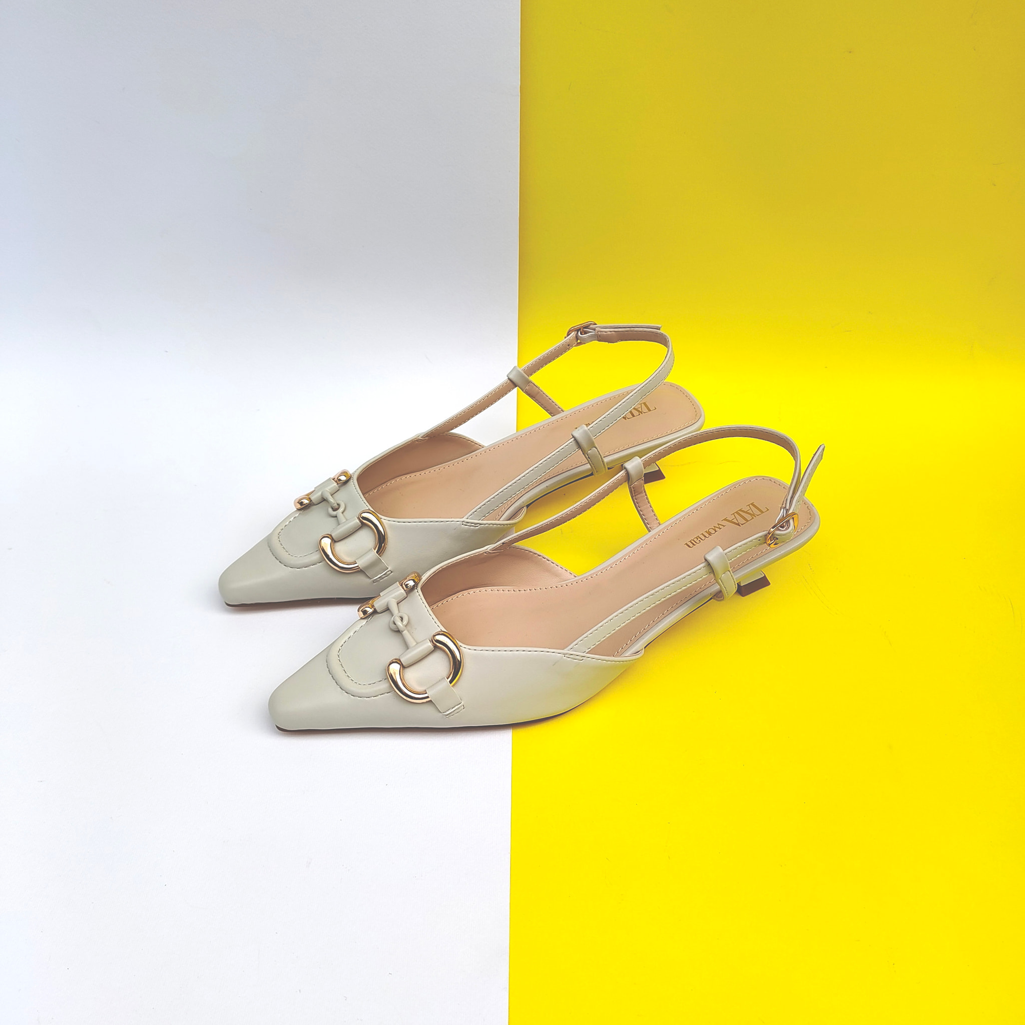 Décolleté sling back Donna Tata Italia Bianco