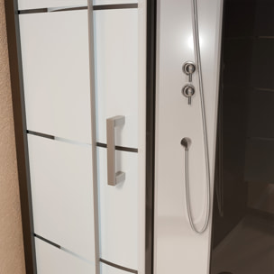 Cabine de douche SIMPLY STRIPE LOCKED 1/4 de cercle