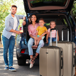 Juego De Maletas Rígidas Abs Itaca Sevron Champagne