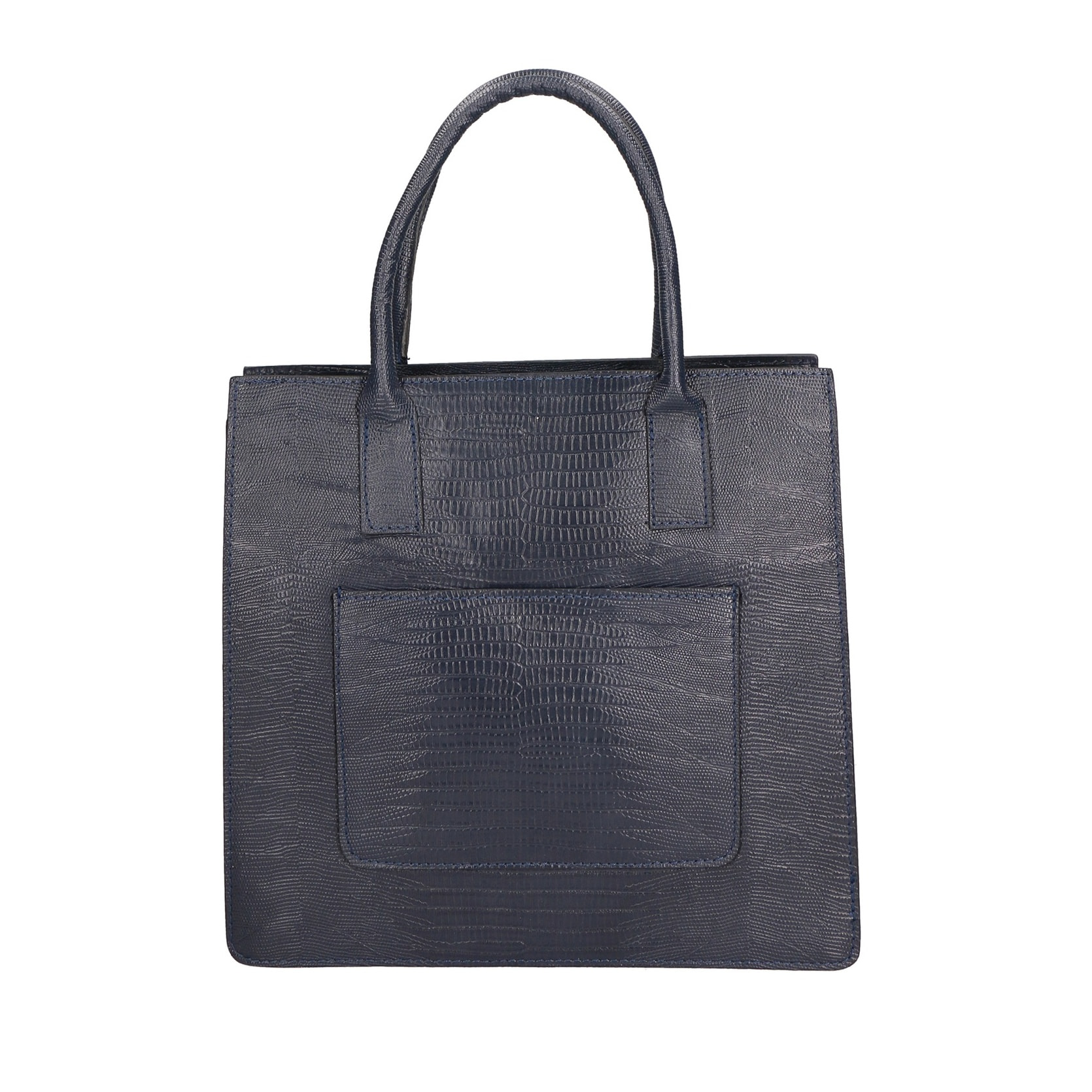Borsa a mano da donna - Modello Giulia - Vera pelle effetto cocco - 30.0 x 28.0 x 10.0 cm