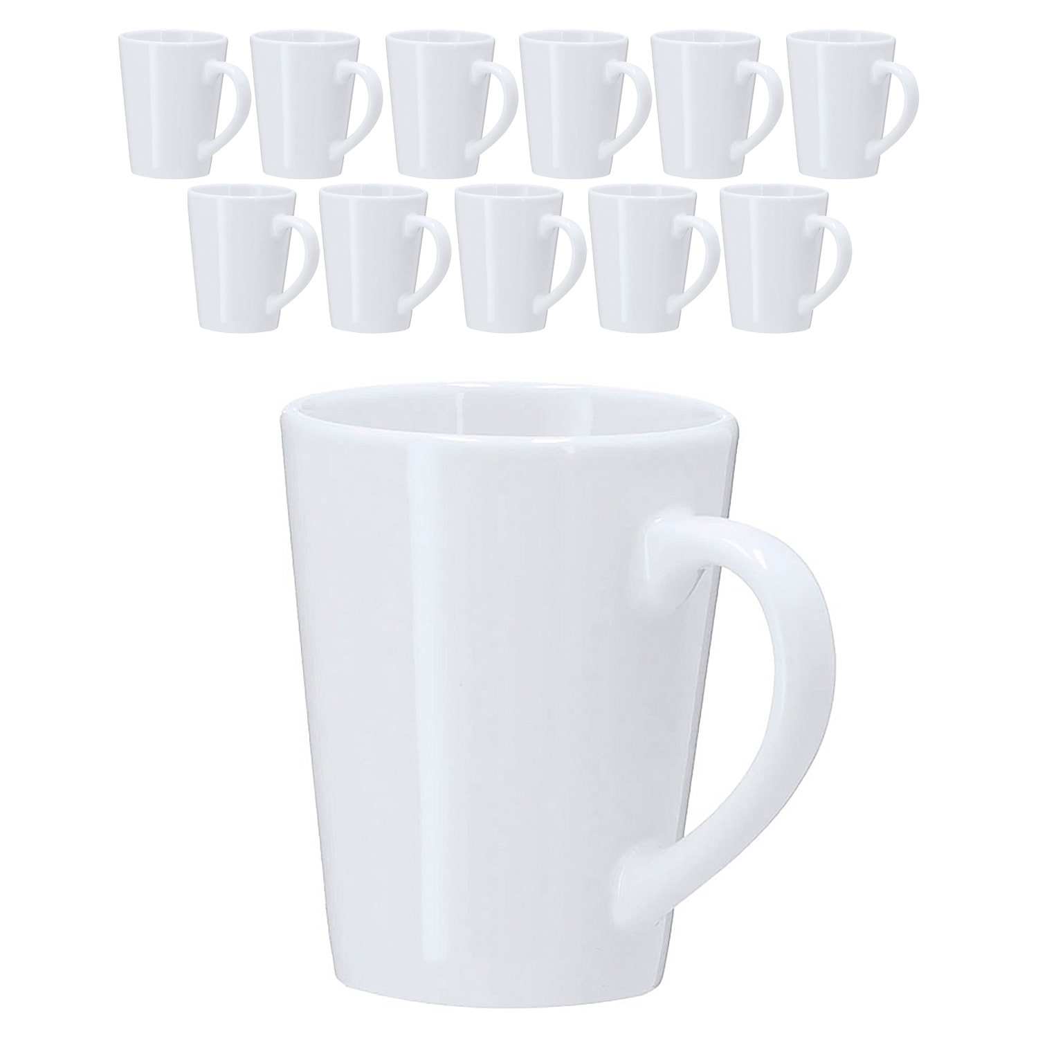 Pack de 12 Tazas de cerámica de 230 ml de capacidad.