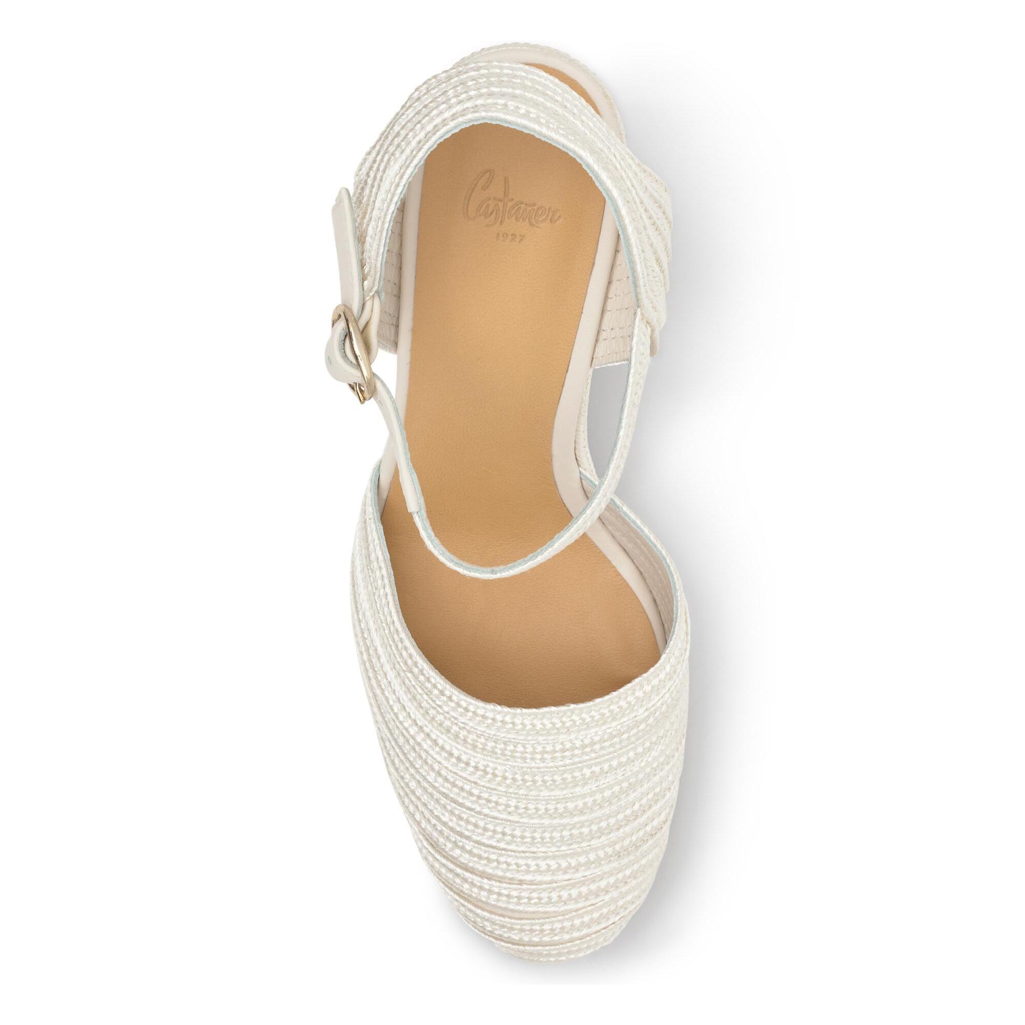 Alpargatas de cuña de mujer Carolyn trenzada con cierre de pulsera