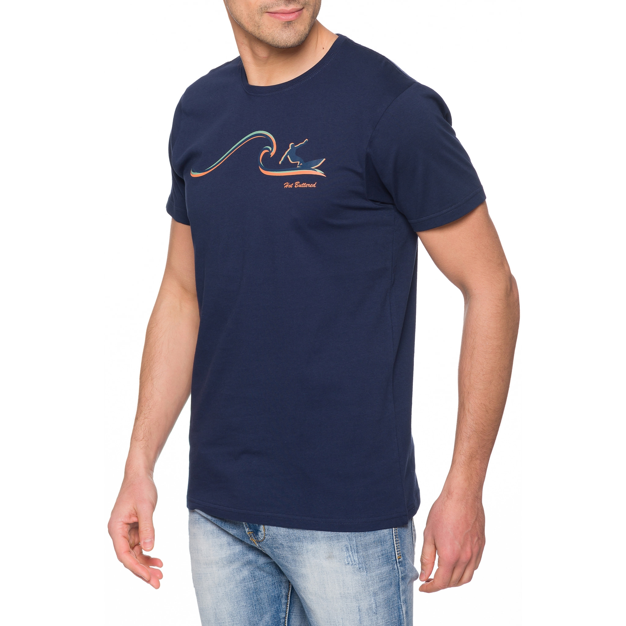 T-shirt in cotone 150 gr Hot Buttered Tamahee Colore Blu Navy.