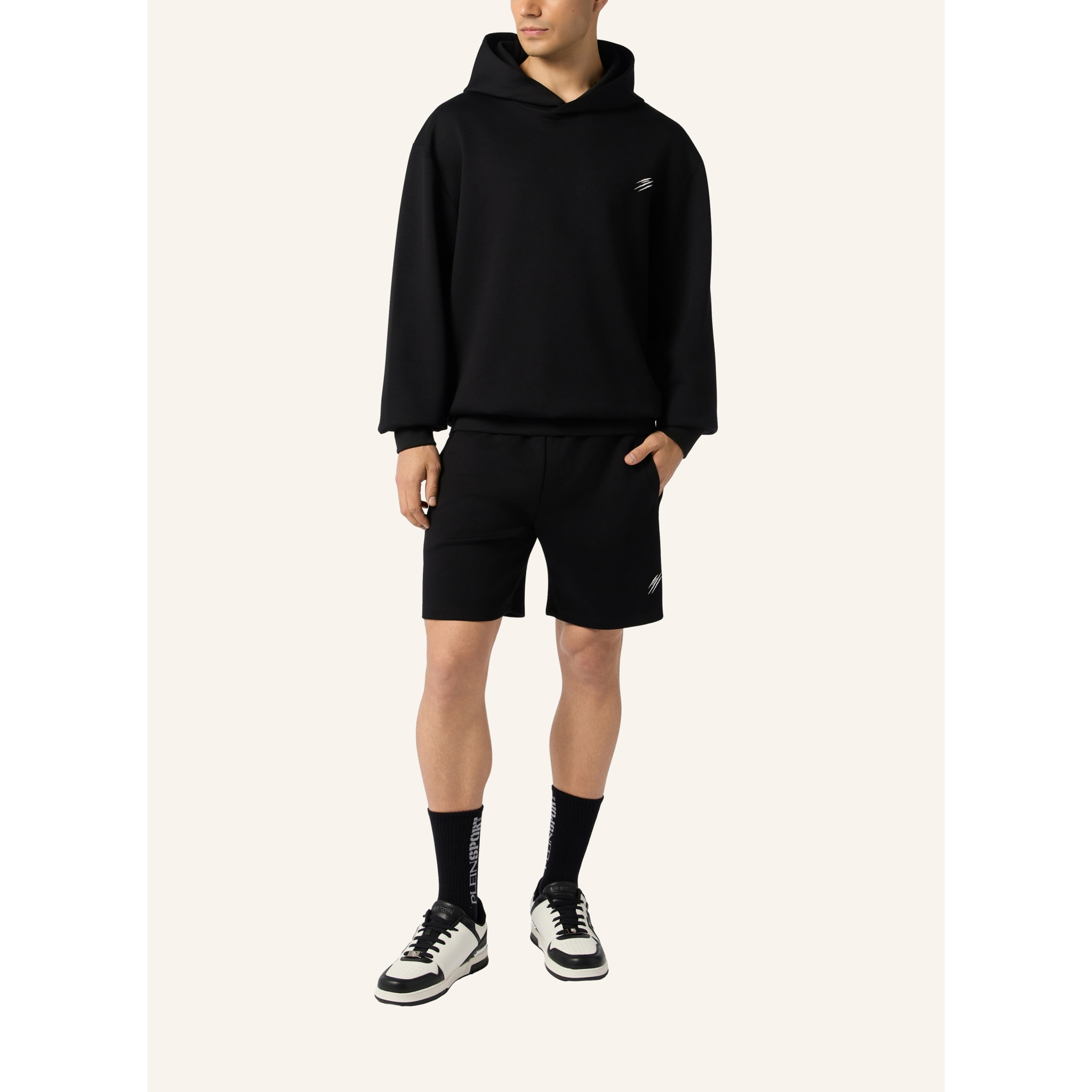 PLEIN SPORT Jogging Shorts Chrome Scratch