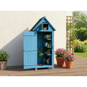 Armoire de jardin "Cabanon" - 77 x 54.5 x 179 cm - Bleu ciel