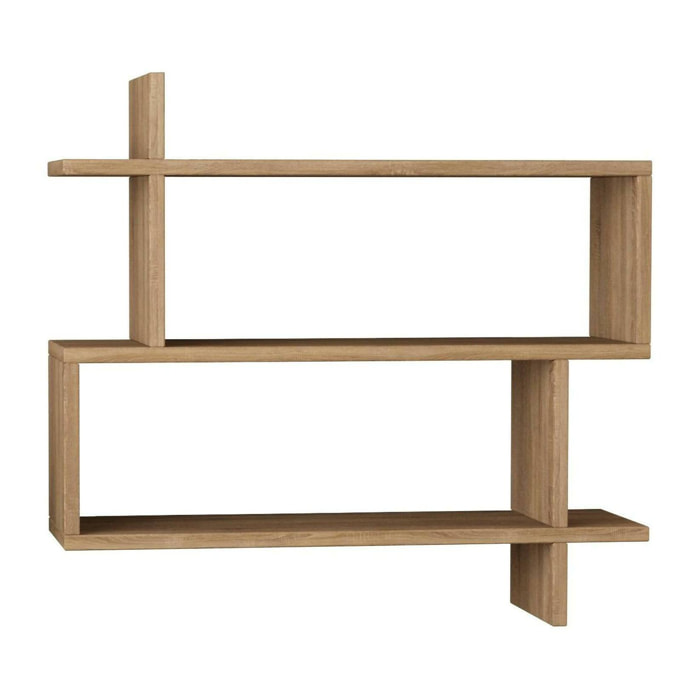 Mensola Orsa, Scaffale, Ripiano a muro, Scaffalatura multiuso, 70x22h66 cm, Quercia