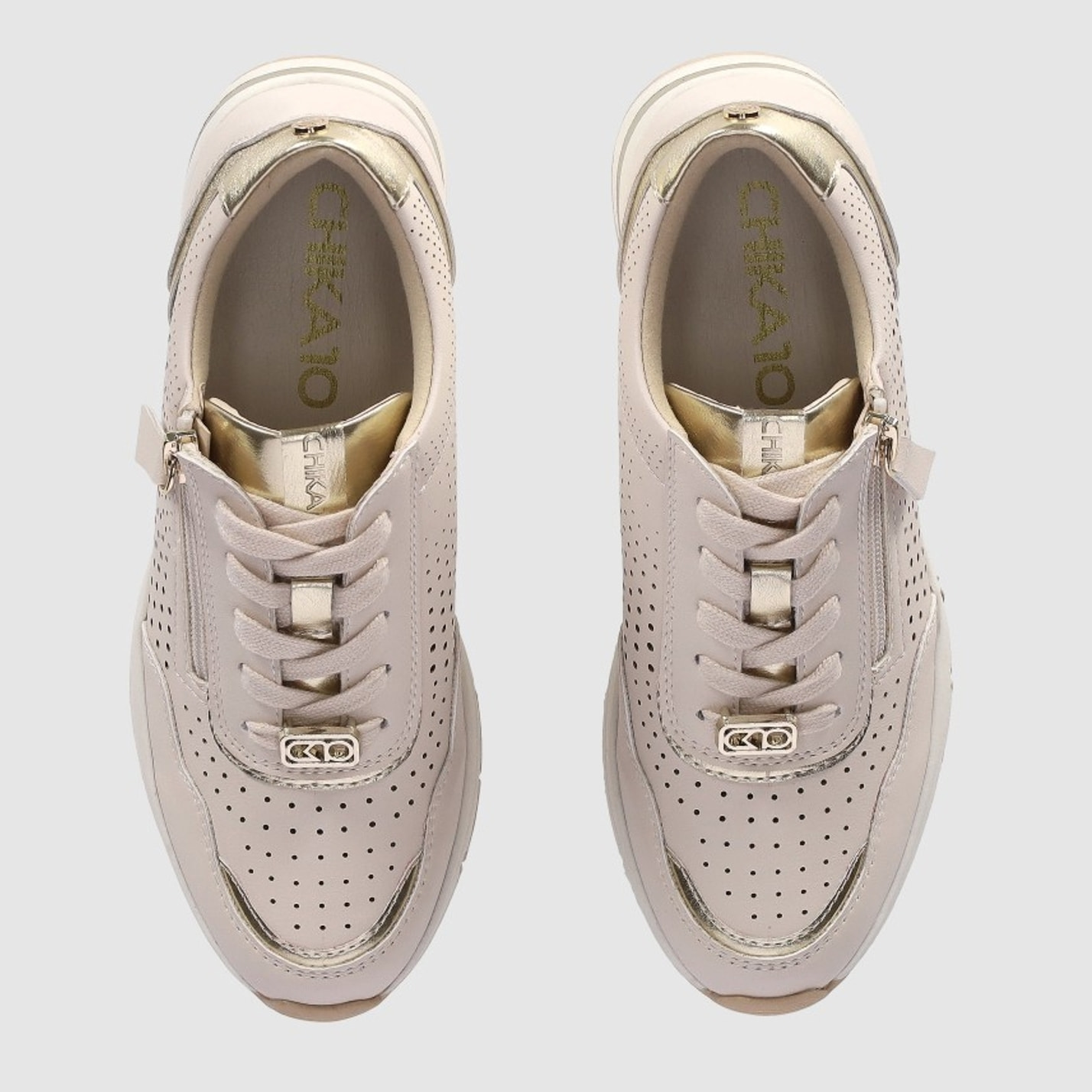 Deportivos - Beig - Tacón: Bajo