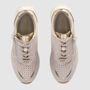 Deportivos - Beig - Tacón: Bajo