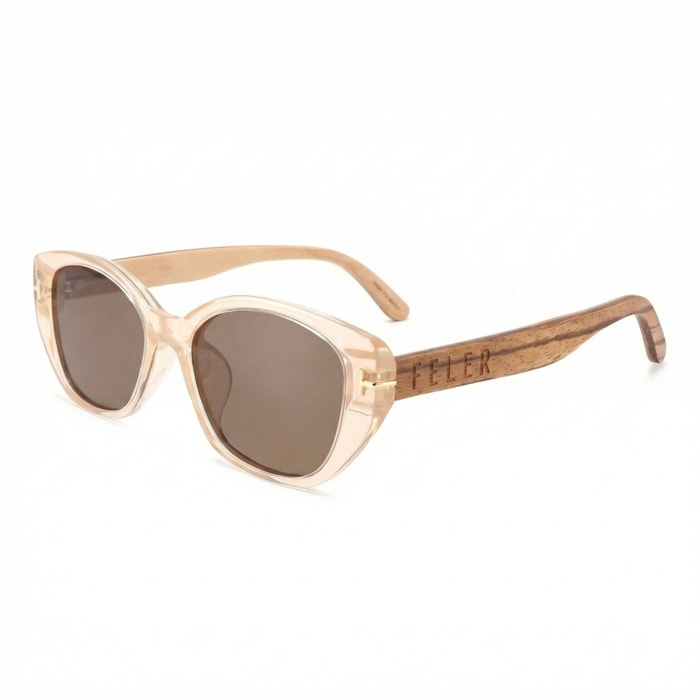 Gafas de Sol Feler 1612-2 Polarizadas de Madera Unisex 54 mm