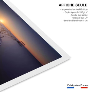 Poster lumière violette sur le pont Affiche seule