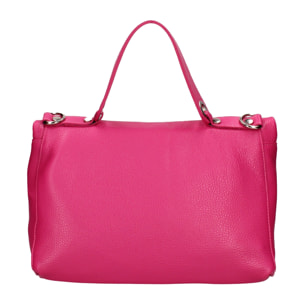 Borsa a spalla convertibile in zaino da donna In Vera pelle Made in Italy 34x21x12 cm
