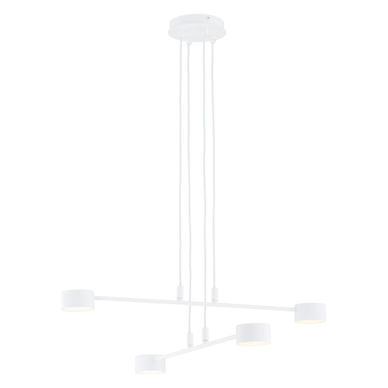 Lampada a sospensione Modus in acciaio bianco