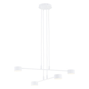 Lampada a sospensione Modus in acciaio bianco