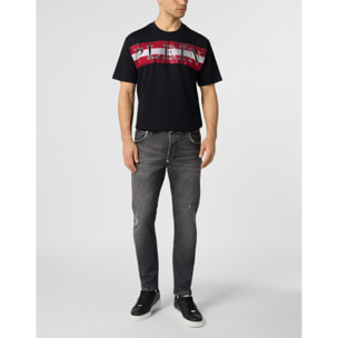 PHILIPP PLEIN Camiseta de cuello redondo y manga corta LOGO