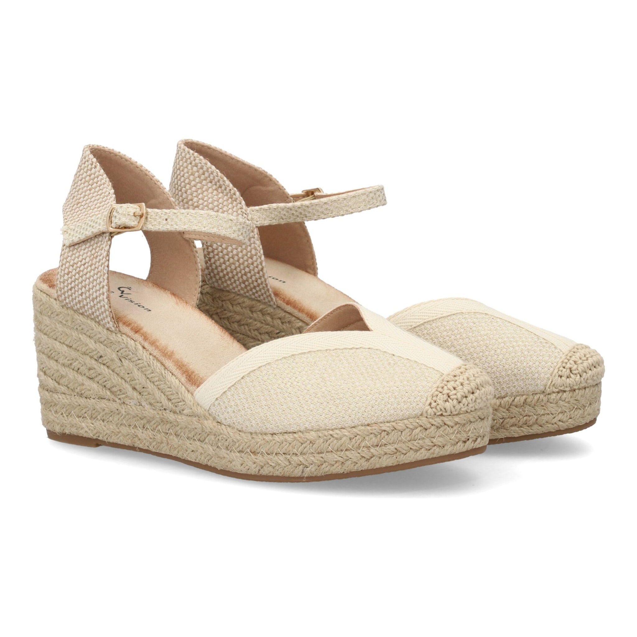 Alpargatas de cuña clásicas cómodas para mujer