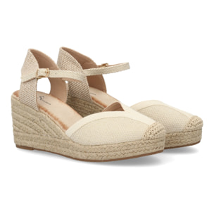 Alpargatas de cuña clásicas cómodas para mujer