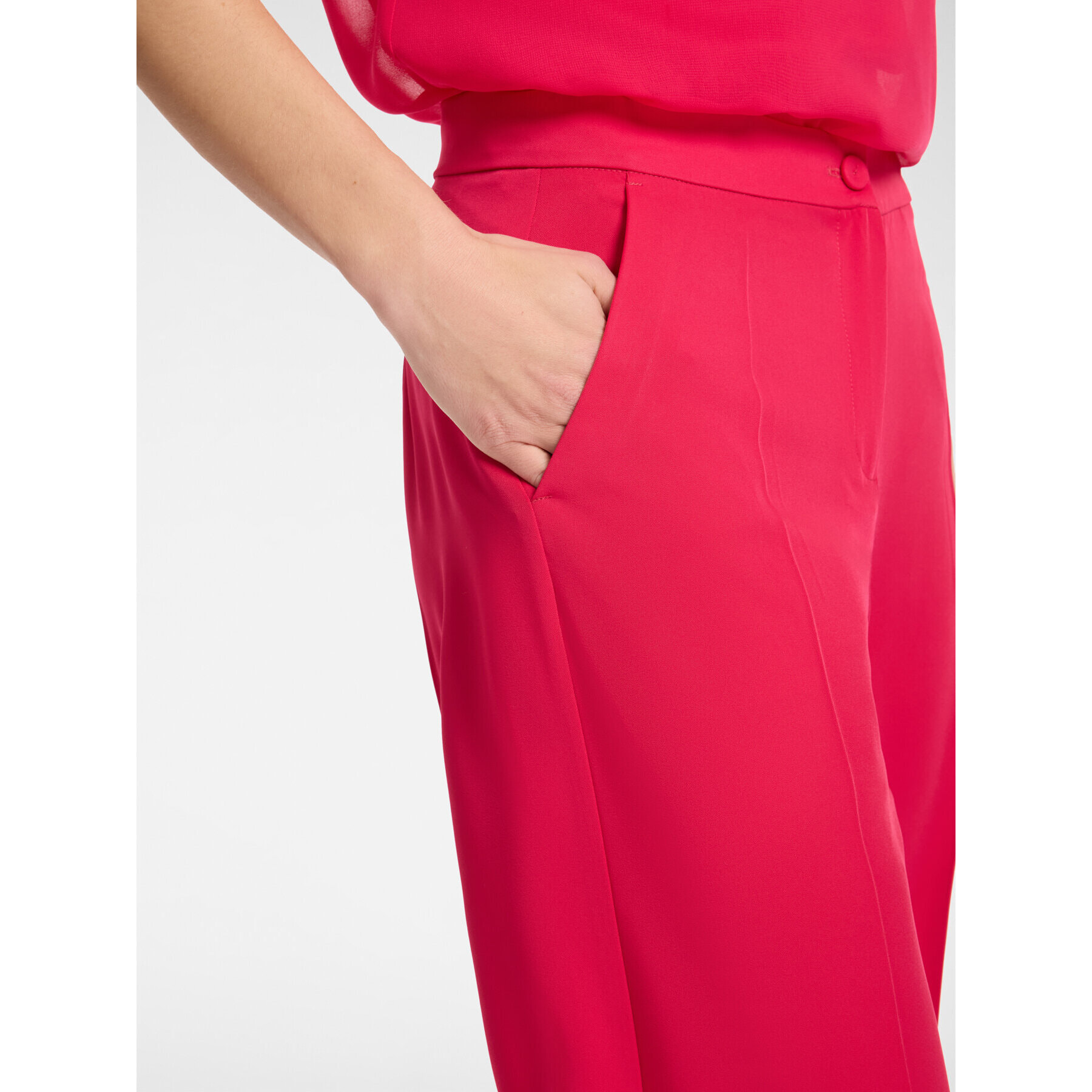 Elena Mirò - Pantalones de cady elástico - Fuchsia