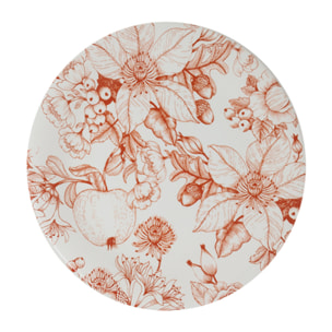 Set 6 piatti piani Jacquard in ceramica sottosmalto