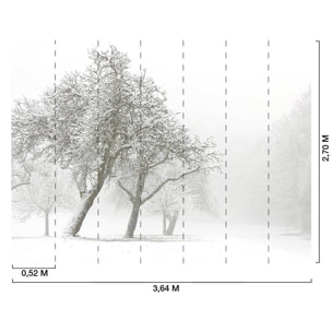 Papier peint panoramique L'hiver arrive  Intissé