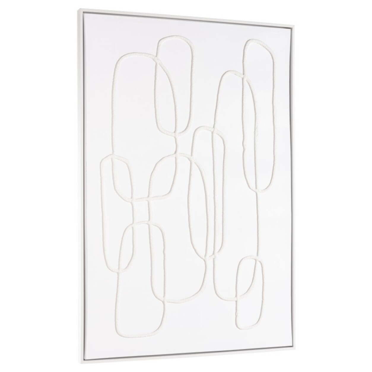 HOMER - Décoration murale 83x123cm lignes abstraites n°2, cadre blanc