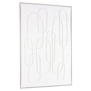 HOMER - Décoration murale 83x123cm lignes abstraites n°2, cadre blanc