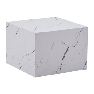 Tavolino da salotto Cuboid bianco effetto marmo
