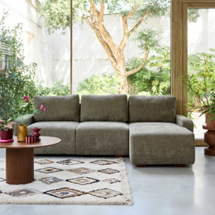 Canapé d'angle droit 3 places tissu  DANY