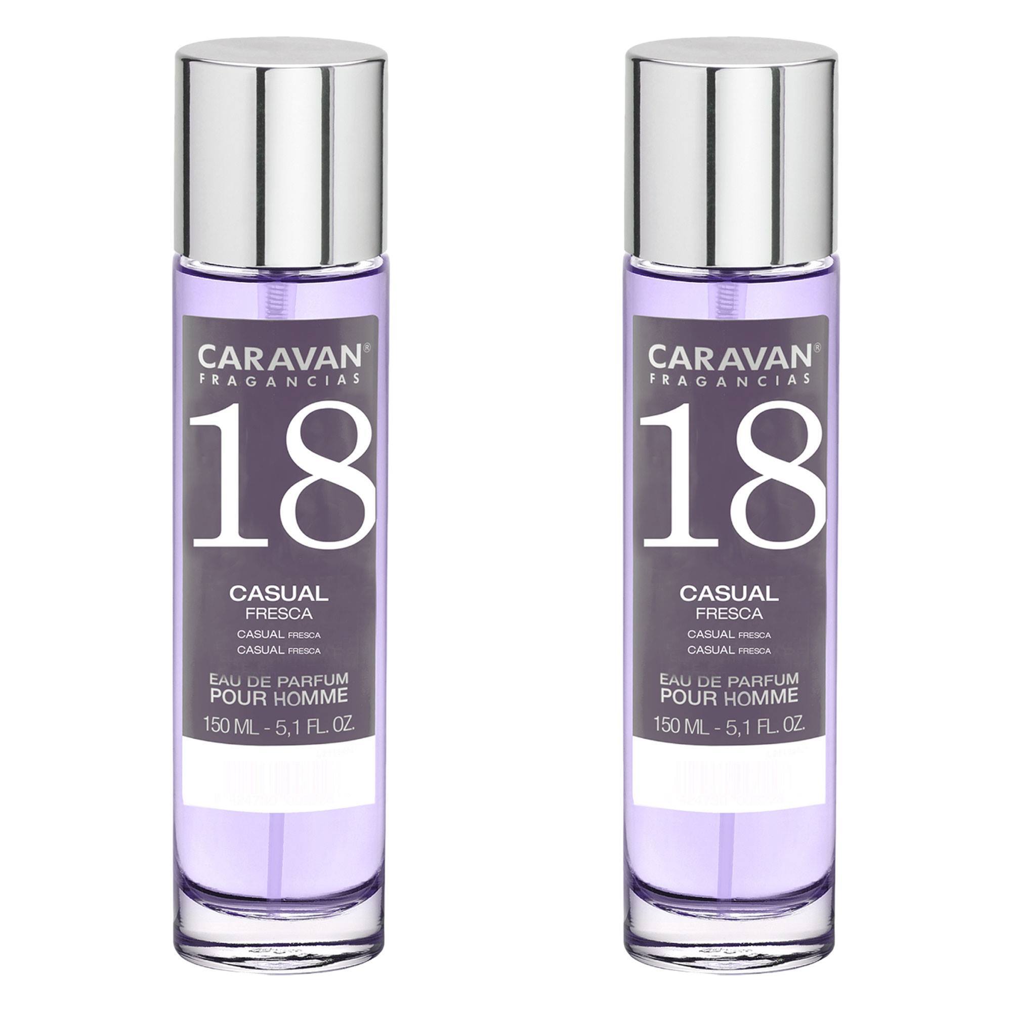 Caravan fragancias - caja de regalo con 2 perfumes nº18 de 150 ml, para hombre