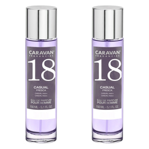 Caravan fragancias - caja de regalo con 2 perfumes nº18 de 150 ml, para hombre