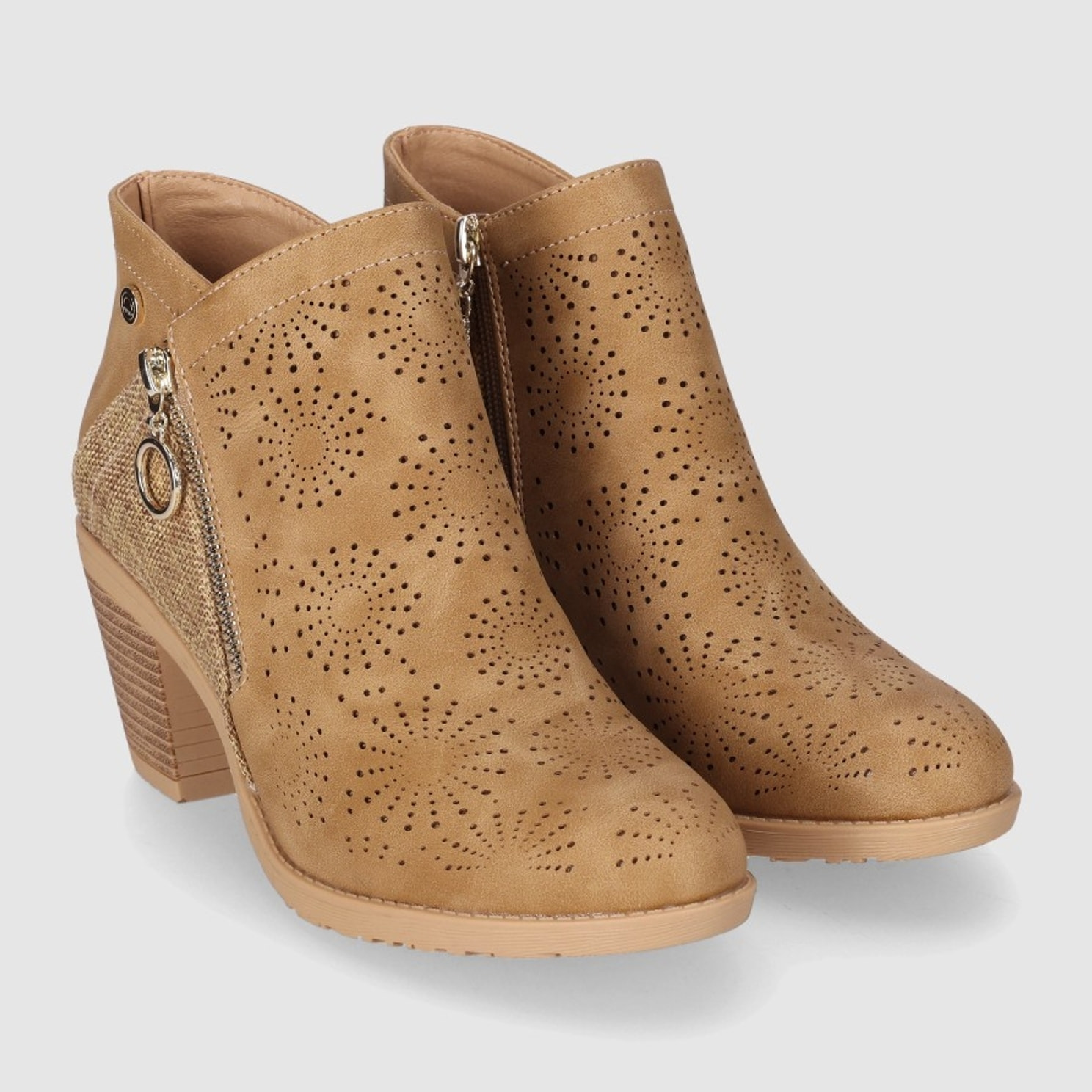 Botines de Piel Sintética - Cuero - Tacón: 6 cm