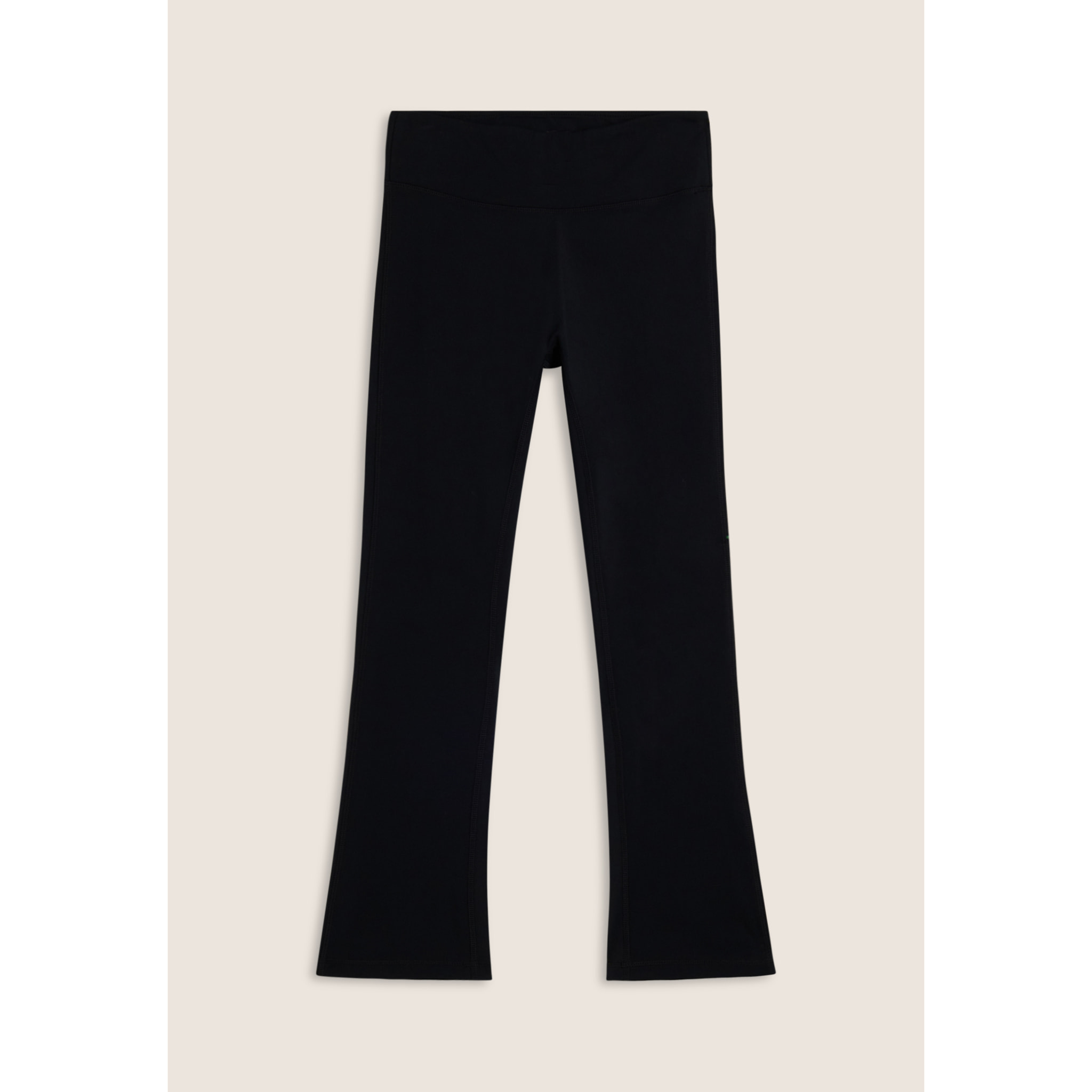 Leggings in tessuto tecnico svasati con fascia in silicone