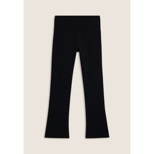 Leggings in tessuto tecnico svasati con fascia in silicone