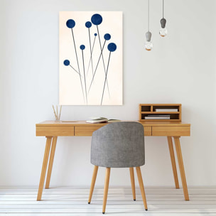 Tableau dessin fleurs de bleuets  Toile imprimée