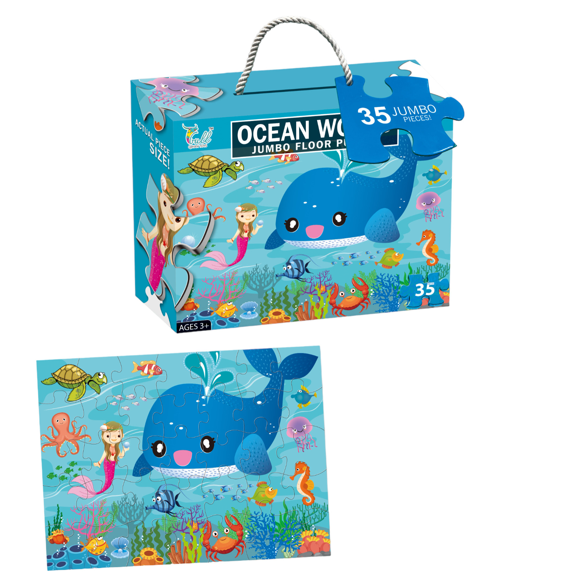 PUZZLE 35 PIEZAS: MUNDO OCEANICO