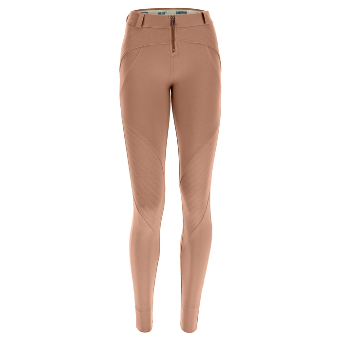 Pantaloni push up WR.UP® vita regular con inserti ribbed