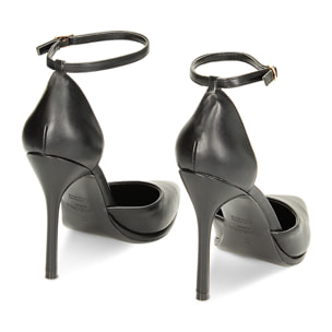 Décolleté Open Shank nere, tacco 10 cm