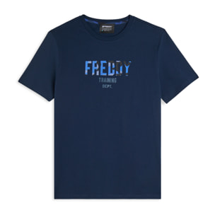 T-shirt comfort fit con maxi logo camouflage