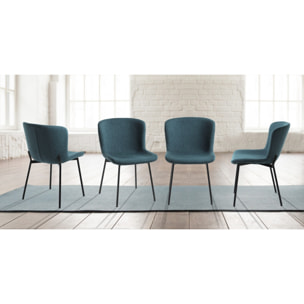 Tomasucci Lot de 4 Chaises SNUG BLEU