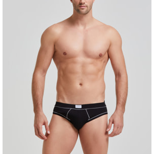 Slip uomo cotone con dettagli a contrasto
