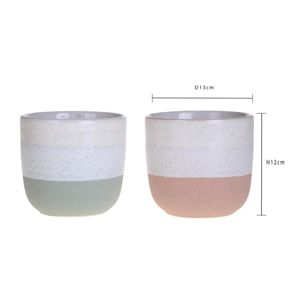 Set 2 cachepot - 13xH12x13cm - Pezzi 3 - Bianchi Dino SpA