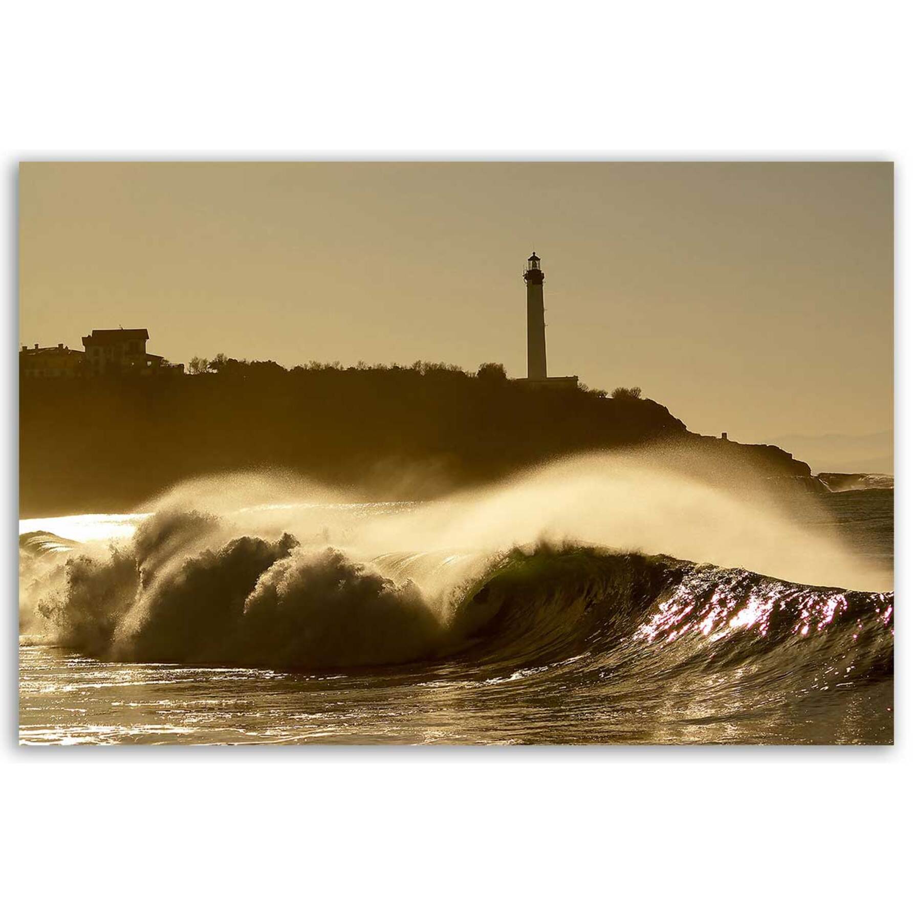 Affiche Biarritz Le phare de la pointe Saint Martin Affiche seule