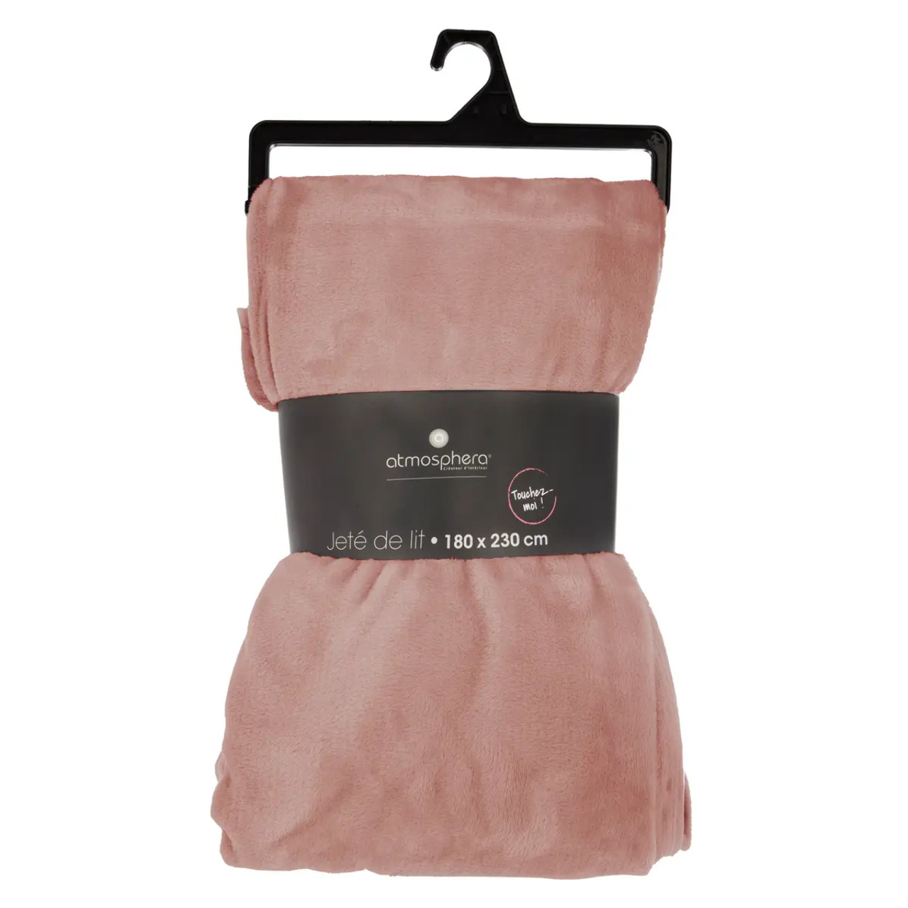 Plaid flanelle rose 180x230cm