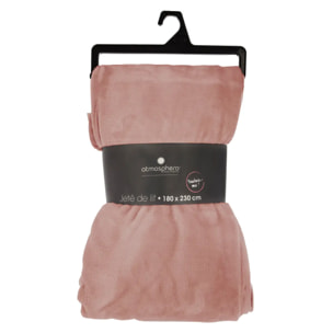 Plaid flanelle rose 180x230cm