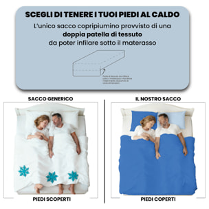 PARURE COPRIPIUMINO NATURAL COLOR MATRIMONIALE - 100% COTONE MADE IN ITALY