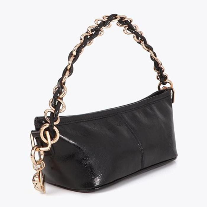 Borsa a catena effetto glitter