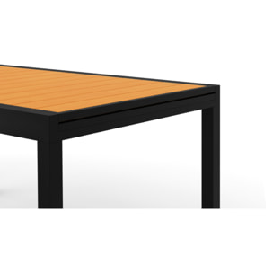 Ensemble repas extensible 12 places polywood noir et bois