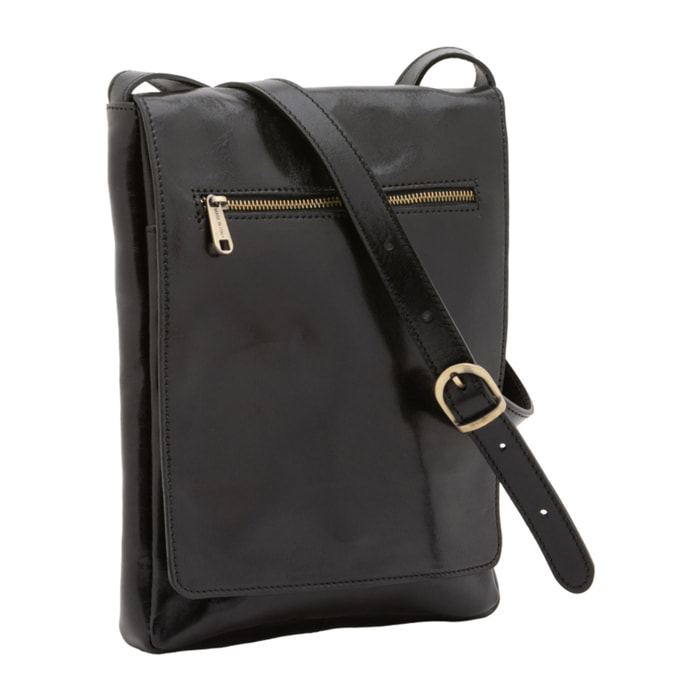 Borsa a tracolla uomo Made in Italy - Modello Aether Prime - Vera pelle - 24.0 x 30.0 x 4.0 cm