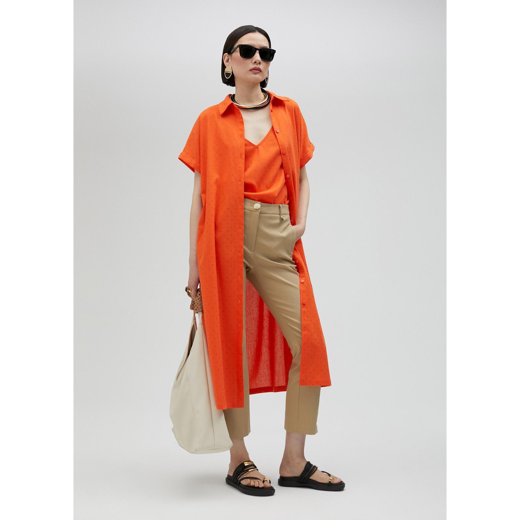 Camicione lungo con dettaglio di strass