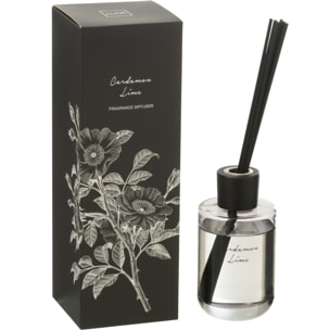 J-Line Bâtonnets parfumés Walk in the Woods - Cardamome Citron Vert - zwart - 180 ml