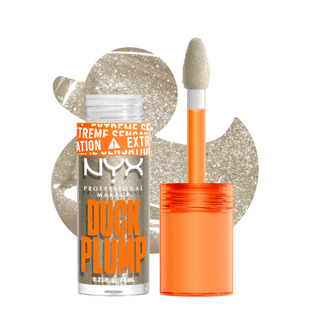 NYX Professional Makeup Duck Plump Gloss repulpant pailleté Quazy Silver